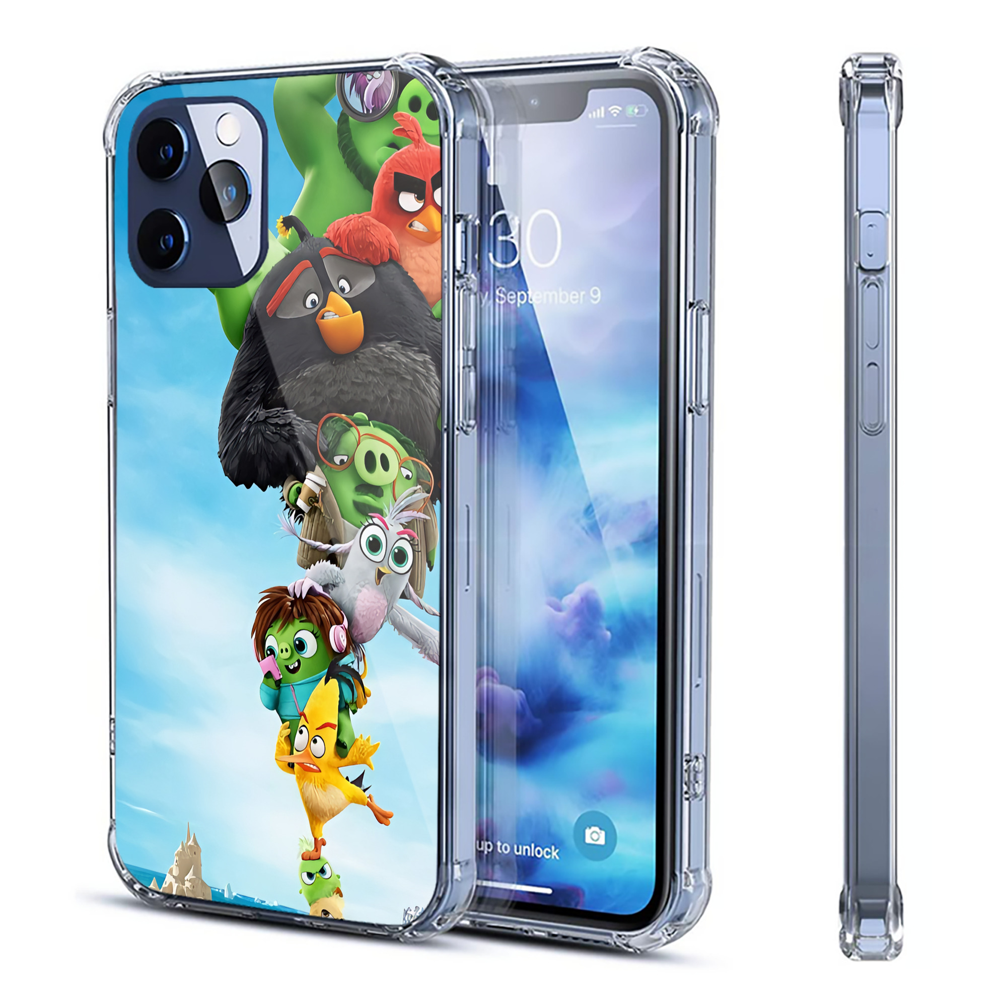 （画像用） Angry Birds アングリーバード 【iPhone 12シリーズ対応】透明スマホケース（クリアソフトケース）
